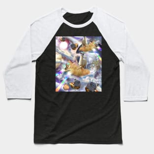 Space Llama Riding Caticorn Unicorn Cat, Guinea Pig Pizza Baseball T-Shirt
